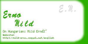 erno mild business card